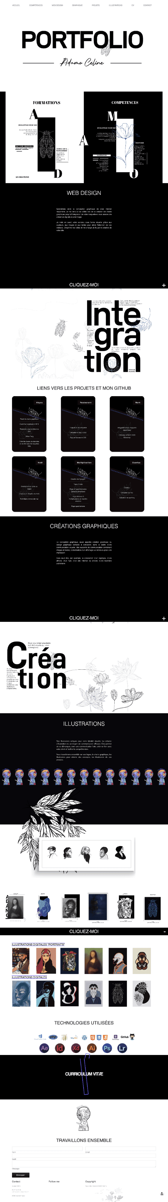 maquette de site manifeste pour studio parfum